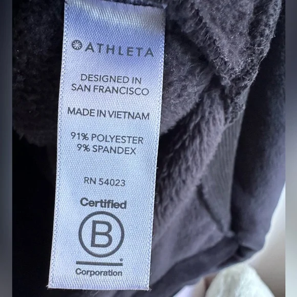 Athleta Black Sweatshirt Funnel Neck, SUPER cozy, Small - Picture 2 of 7